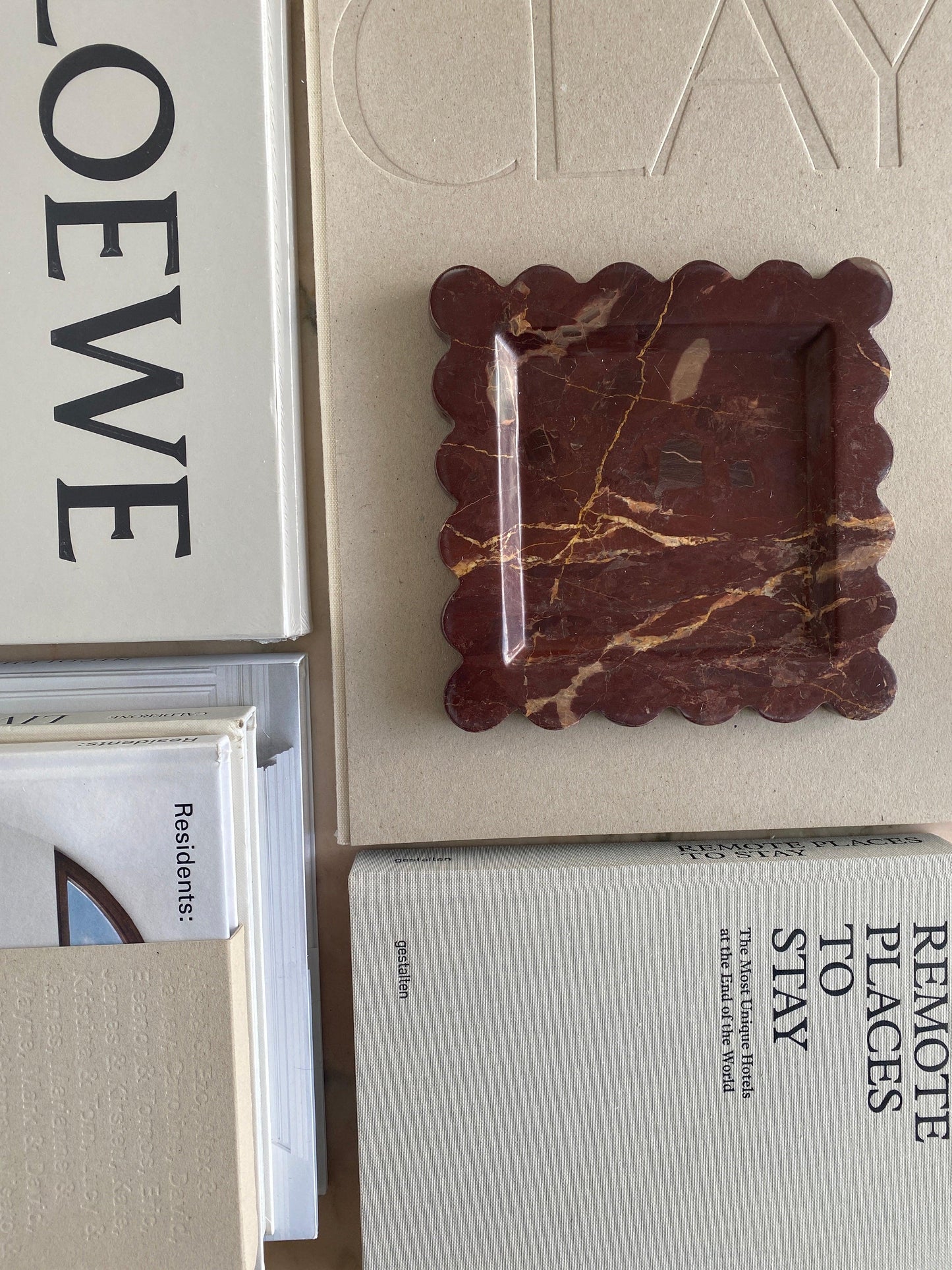 Square Scallop Marble Tray - Bilden Home & Hardware Market