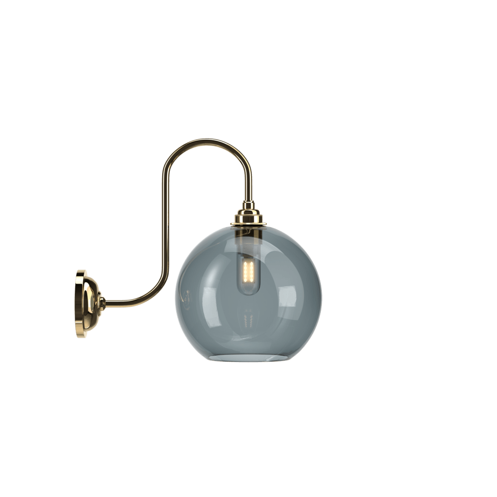 Swan Neck Smoked Glass Wall Light Hereford - Bilden Home & Hardware Market