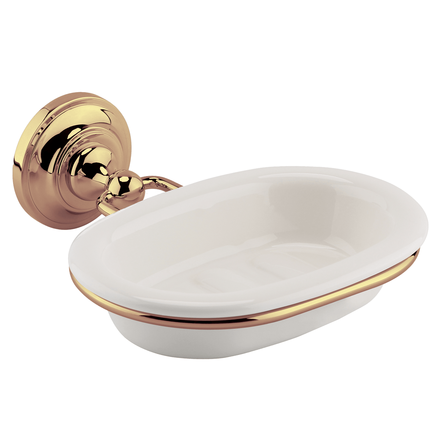 Victrion Ceramic Soap Dish with Chrome Holder - Bilden Home & Hardware Market