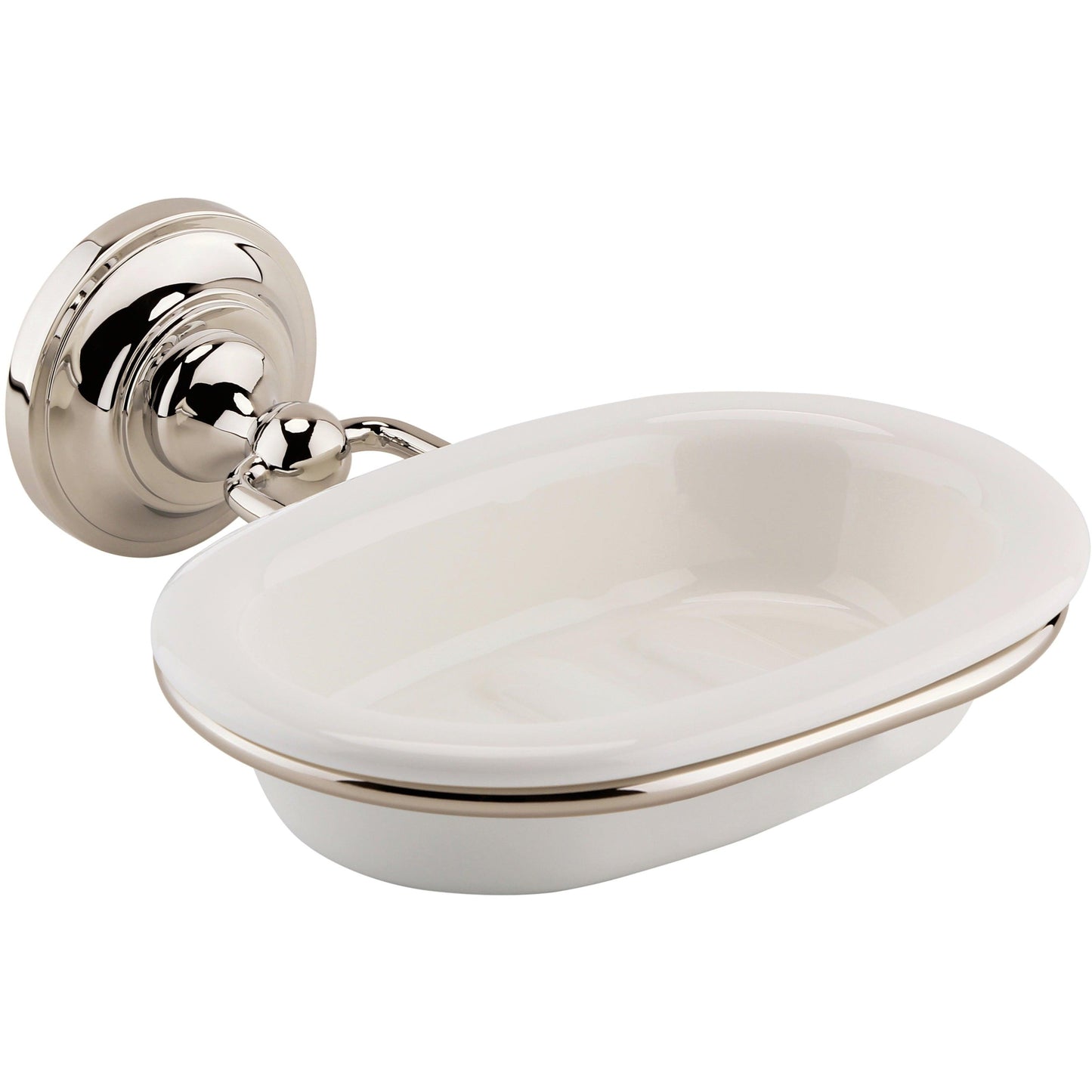 Victrion Ceramic Soap Dish with Chrome Holder - Bilden Home & Hardware Market