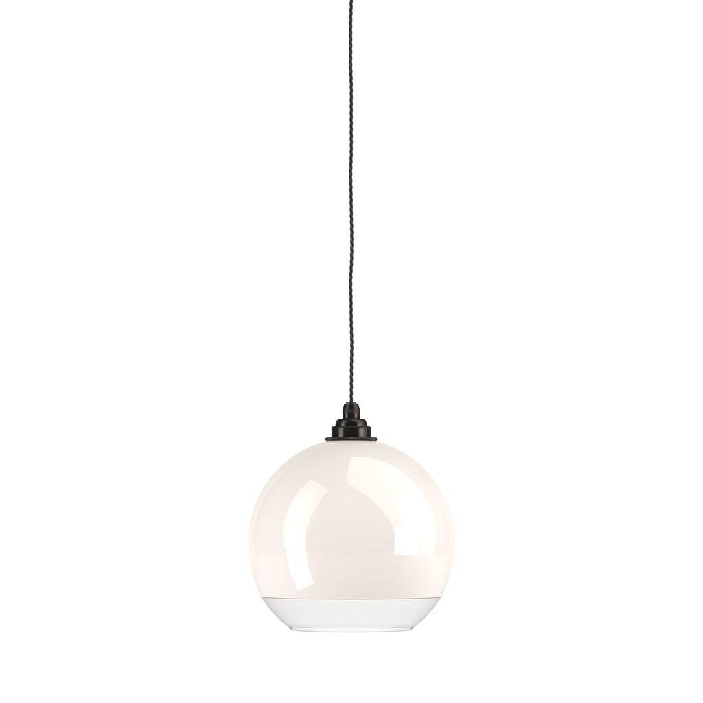White Glass Globe Pendant Light Hereford - Bilden Home & Hardware Market