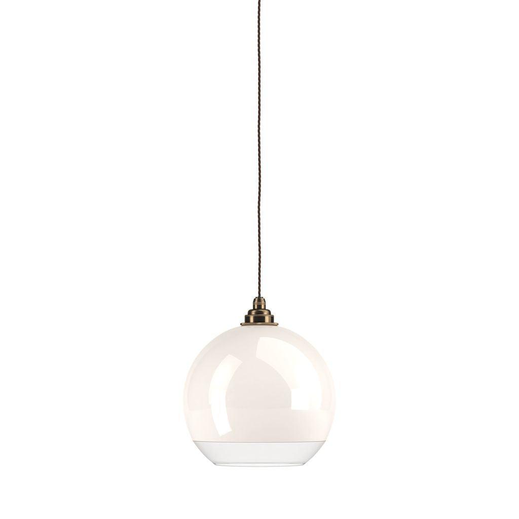 White Glass Globe Pendant Light Hereford - Bilden Home & Hardware Market