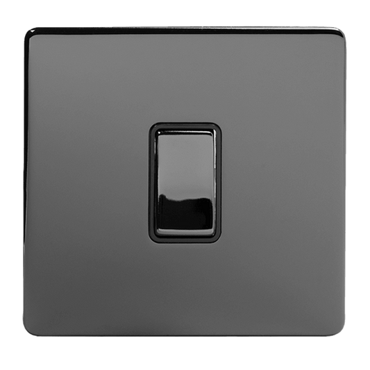 1 Gang Rocker Light Switch Black Nickel - Bilden Home & Hardware Market