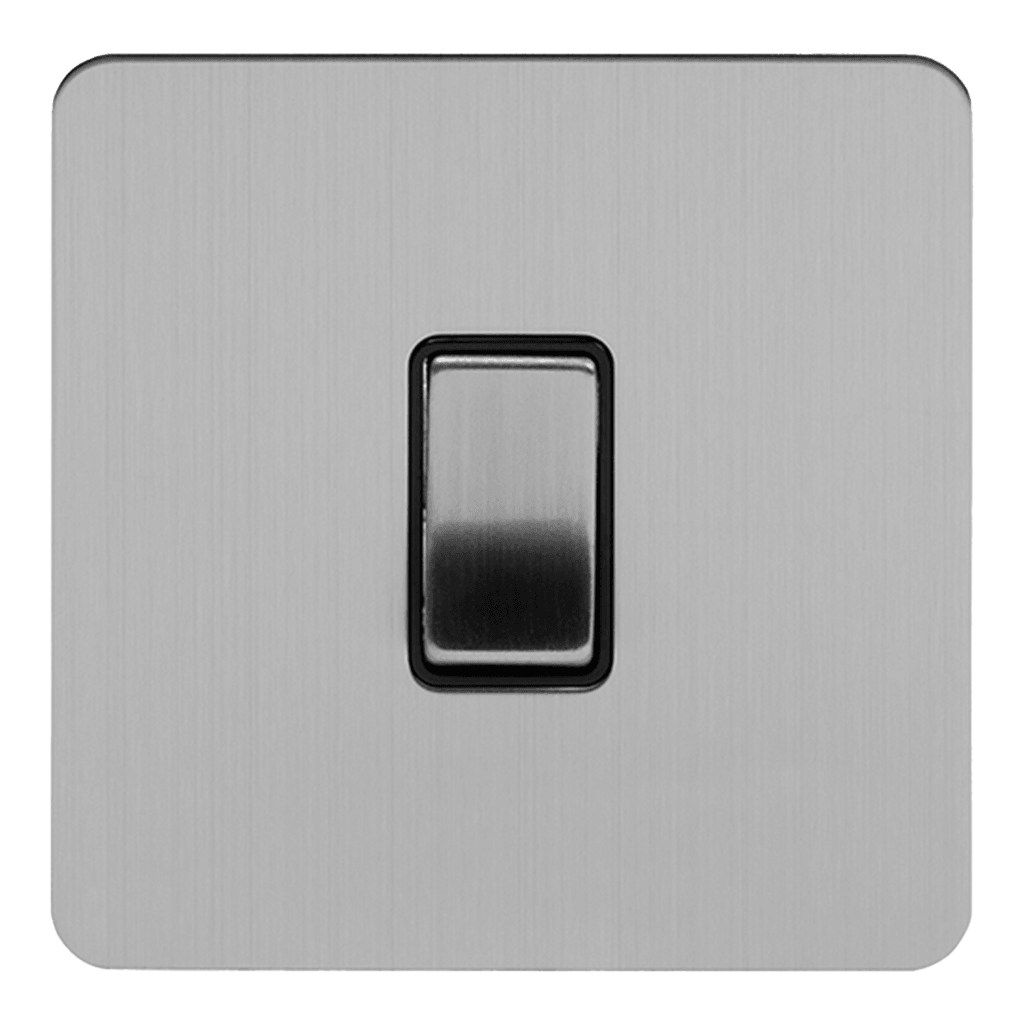 1 Gang Rocker Light Switch Brushed Chrome - Bilden Home & Hardware Market
