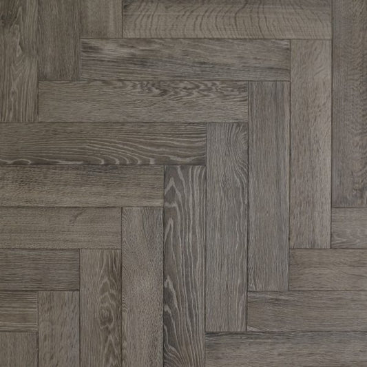 Burnt Grey Oak Parquet Flooring | Engineered Oak Wood Parquet Floor