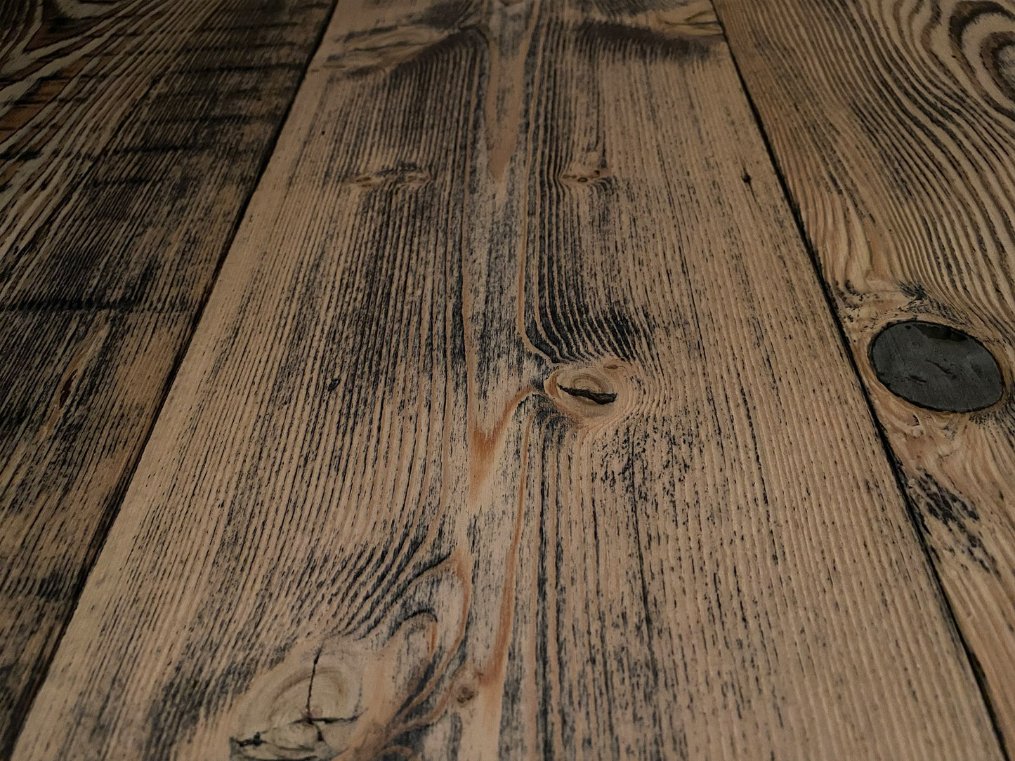 Reclaimed Douglas Fir Distressed Charcoal Flooring | Reclaimed Wood Flooring