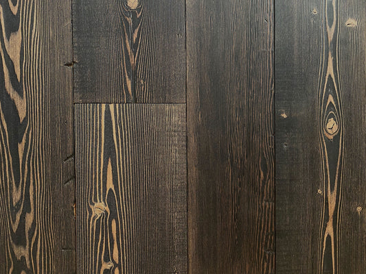 Reclaimed Douglas Fir Distressed Dark Charcoal Flooring | Reclaimed Wood Flooring