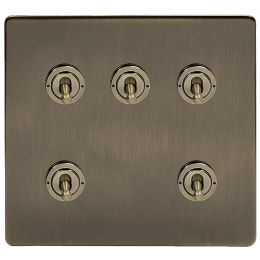 Antique Brass 5, 6 & 8 Toggle Light Switch - Bilden Home & Hardware Market