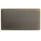 Aged Brass Metal Double Blanking Plate - Bilden Home & Hardware Market