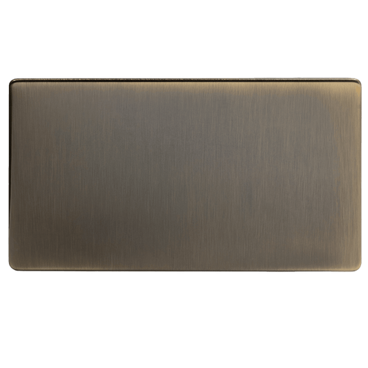 Aged Brass Metal Double Blanking Plate - Bilden Home & Hardware Market