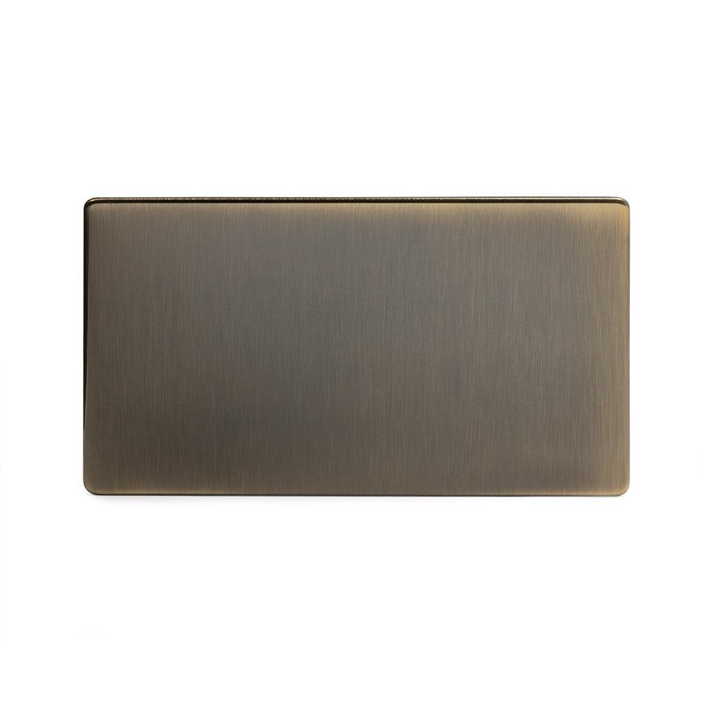 Aged Brass Metal Double Blanking Plate - Bilden Home & Hardware Market
