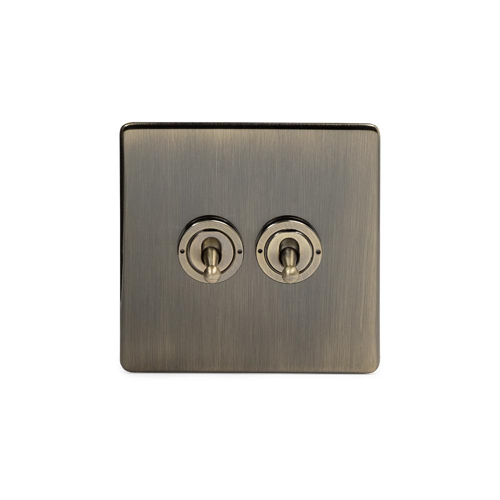 Aged Brass Toggle Light Switch Smart Home System Compatible - Bilden Home & Hardware Market