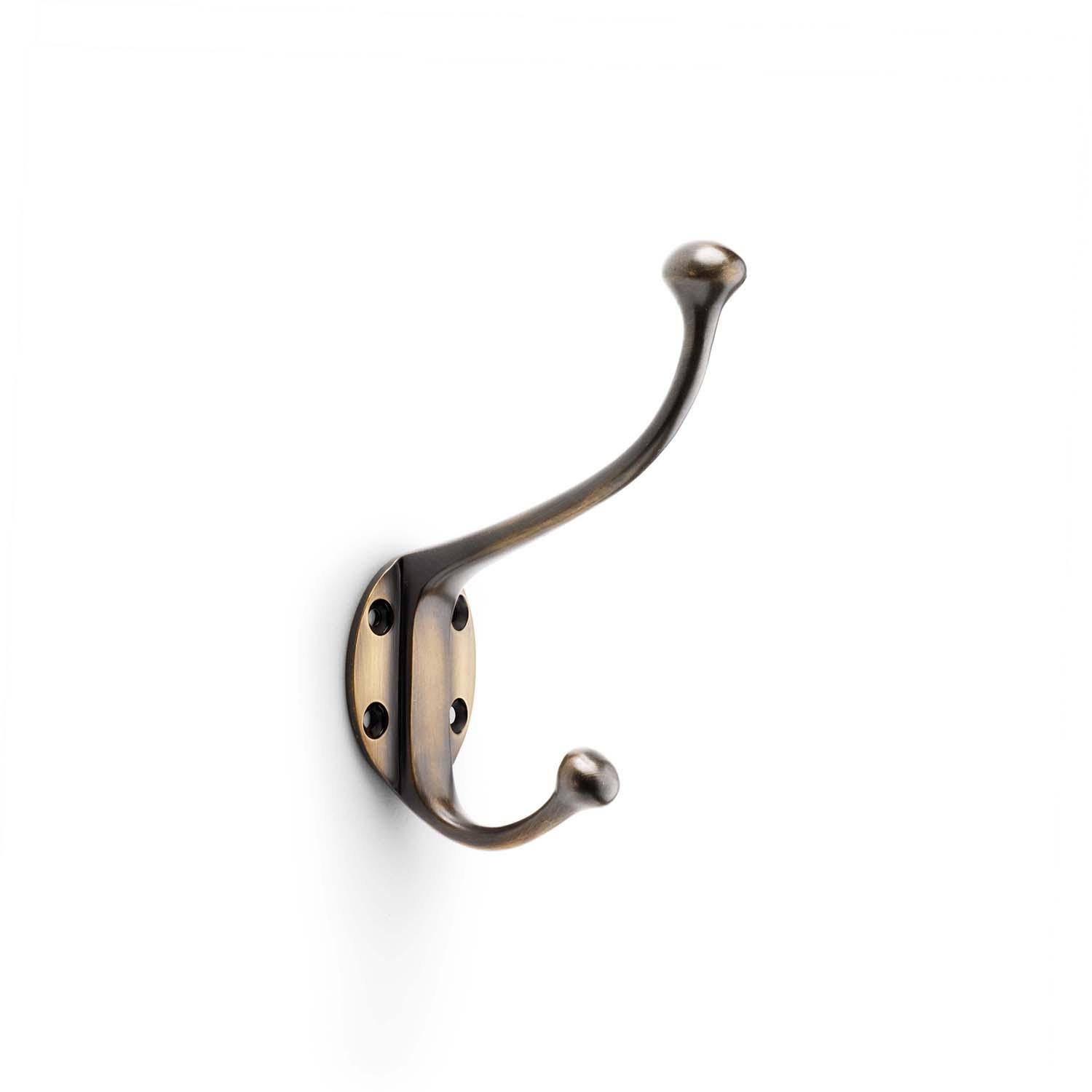 Brass Double Hat & Coat Hook  Solid Brass Wall-mounted Hook – Bilden Home  & Hardware Market
