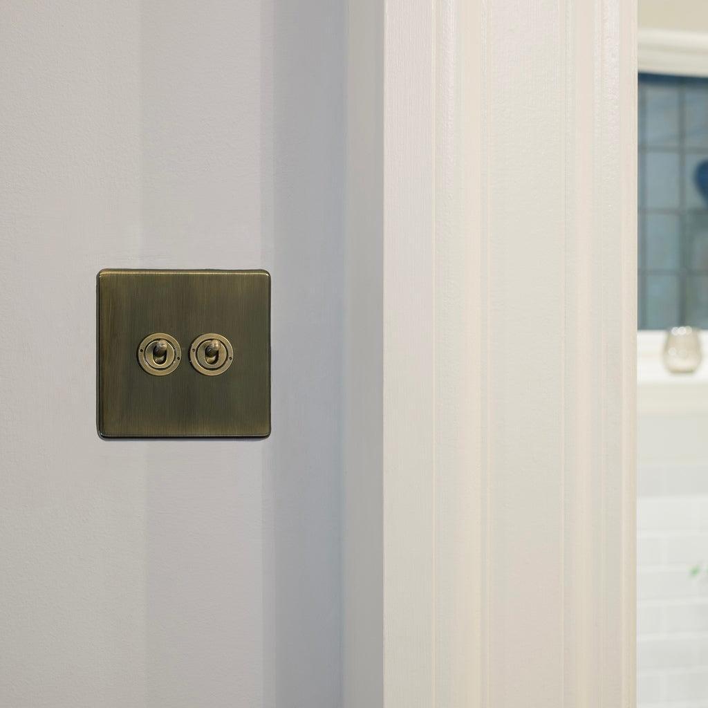 Brushed Brass 1,2,3 & 4 Toggle Light Switch - Bilden Home & Hardware Market