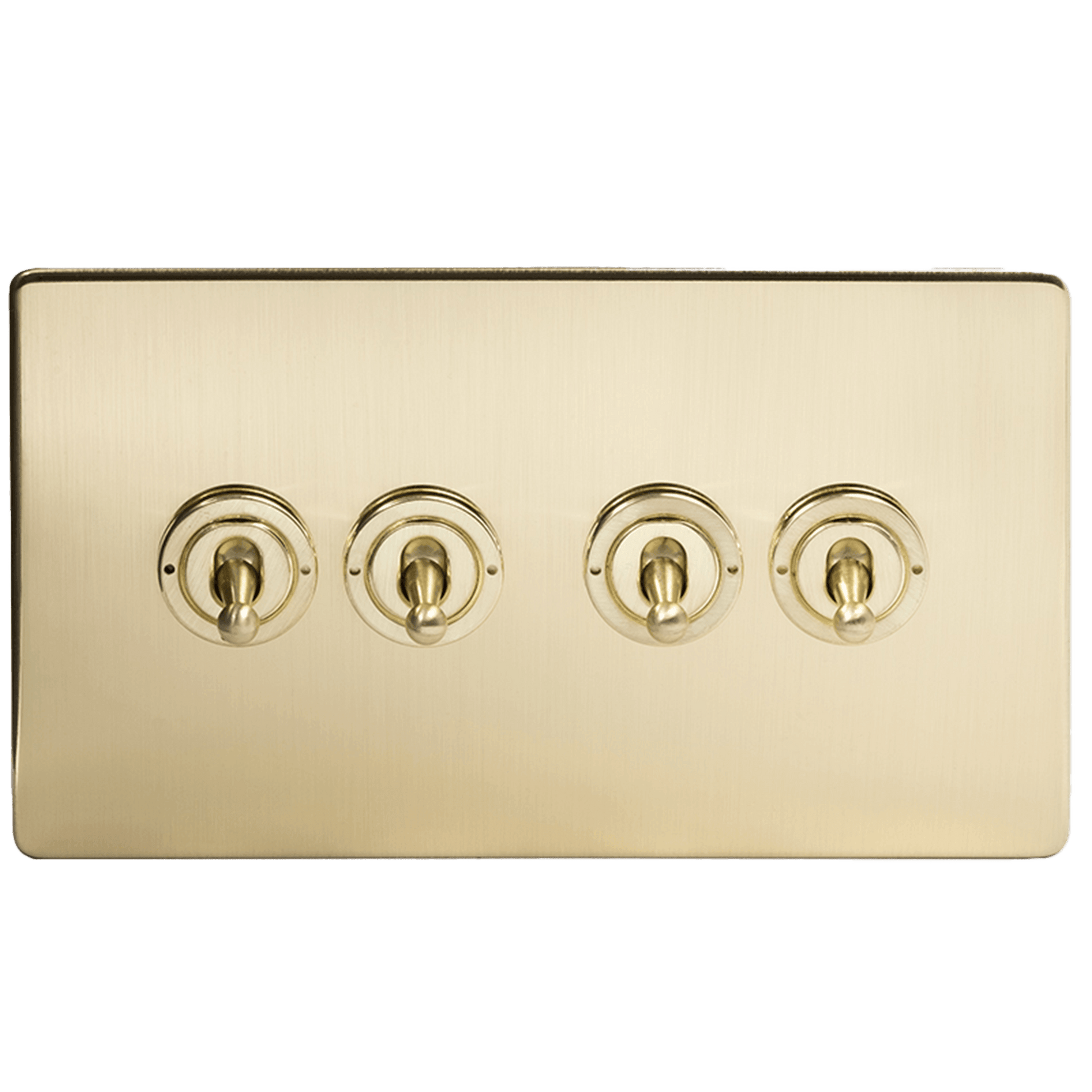 Brushed Brass 1,2,3 & 4 Toggle Light Switch - Bilden Home & Hardware Market