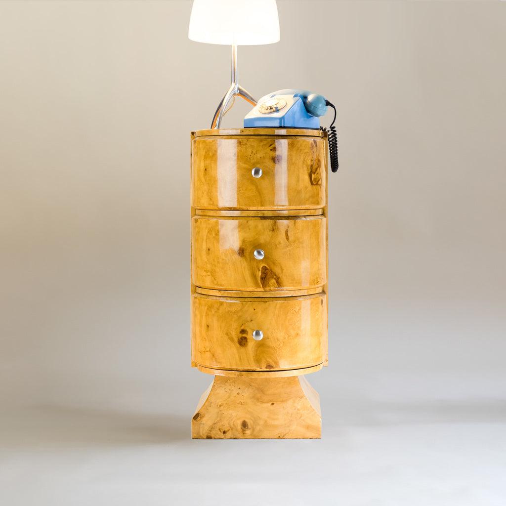 Burl Wood Bedside Table Drawers - Bilden Home & Hardware Market