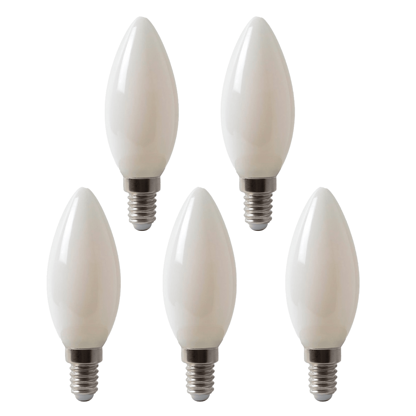5 Pack 4w E14 SES Opal Candle LED Bulb 4100K Horizon Daylight Dimmable High CRI - Bilden Home & Hardware Market
