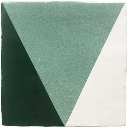 Green geometric tile 