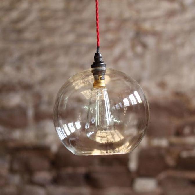 Clear Glass Globe Pendant Light Hereford - Bilden Home & Hardware Market