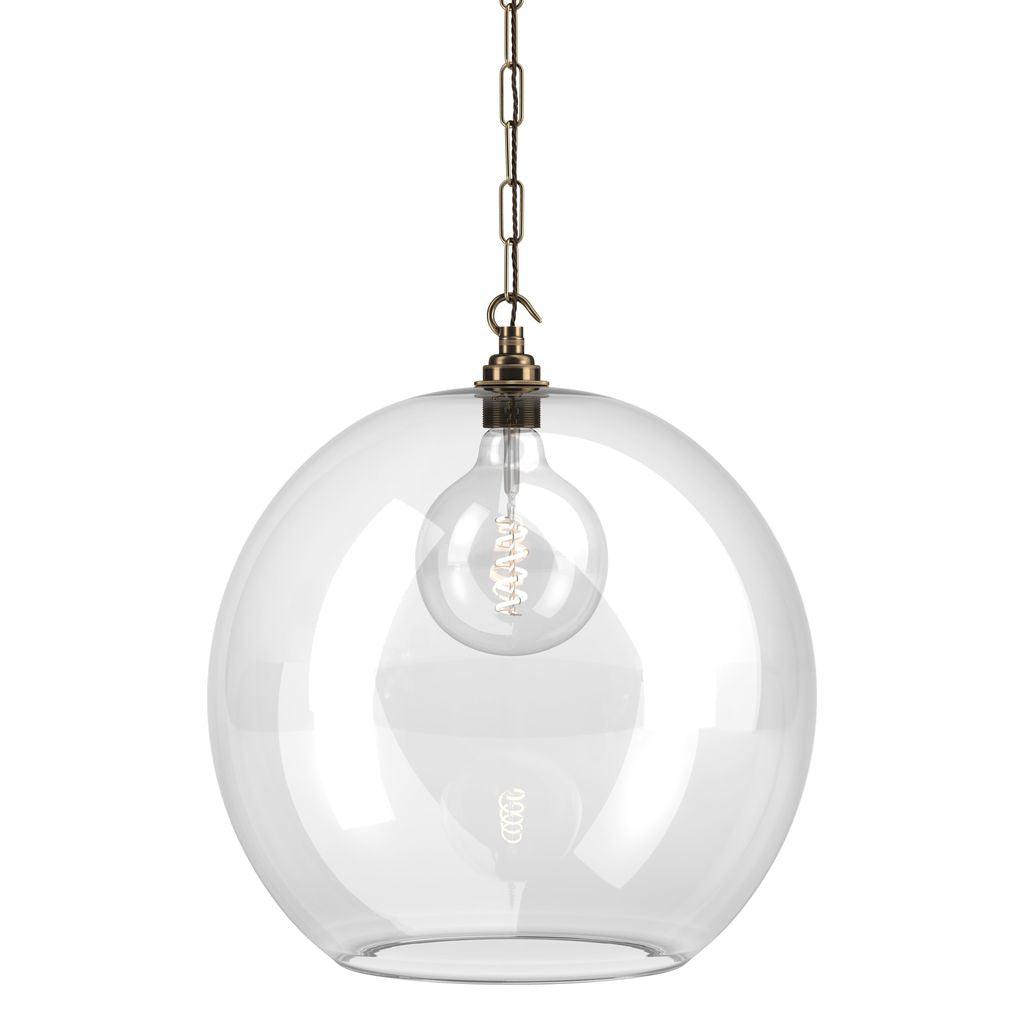 Clear Glass Globe Pendant Light Hereford - Bilden Home & Hardware Market