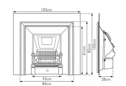 Georgian Cast Iron Fireplace Insert - Bilden Home & Hardware Market