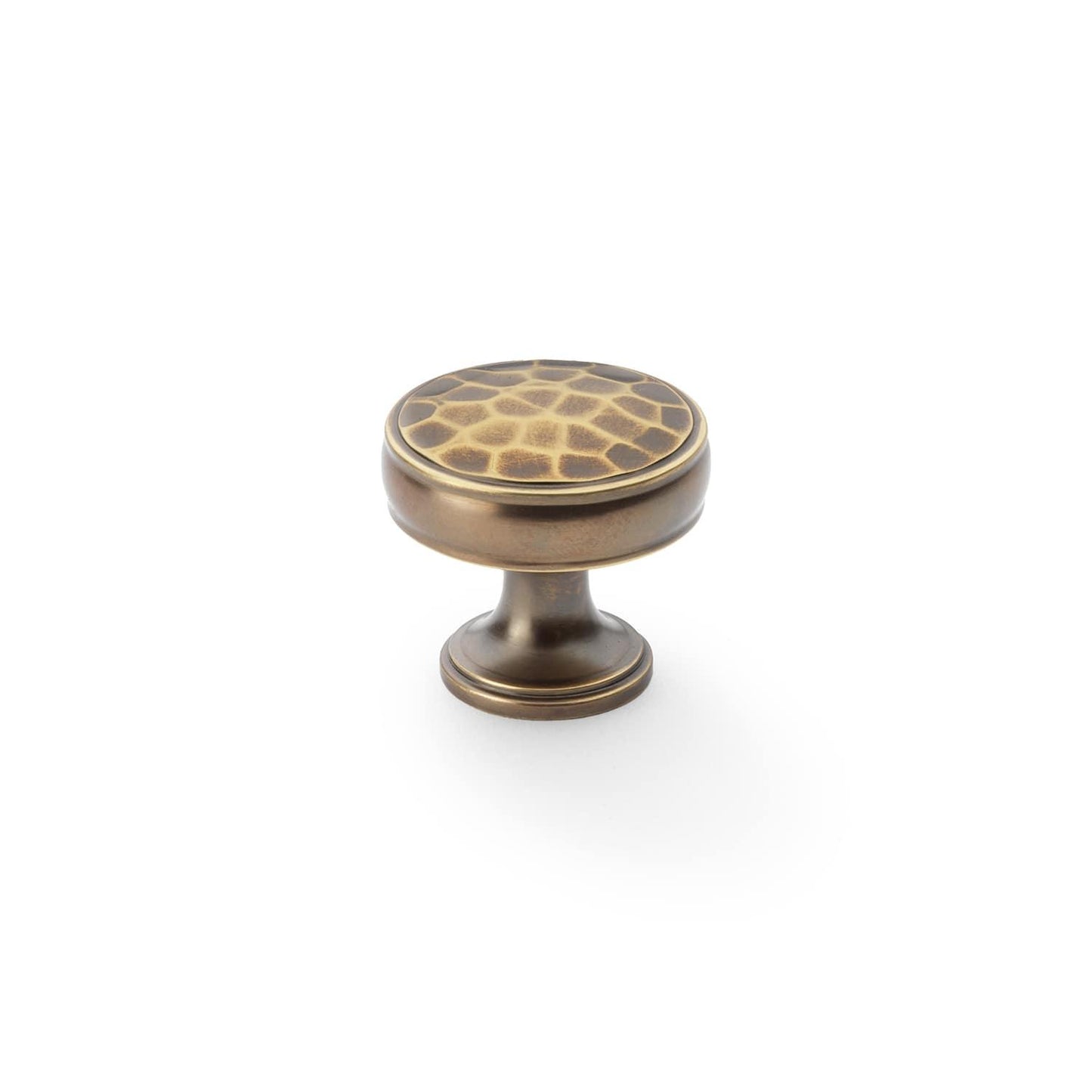 Hammered Cupboard Knob on Stepped Rose - Bilden Home & Hardware Market