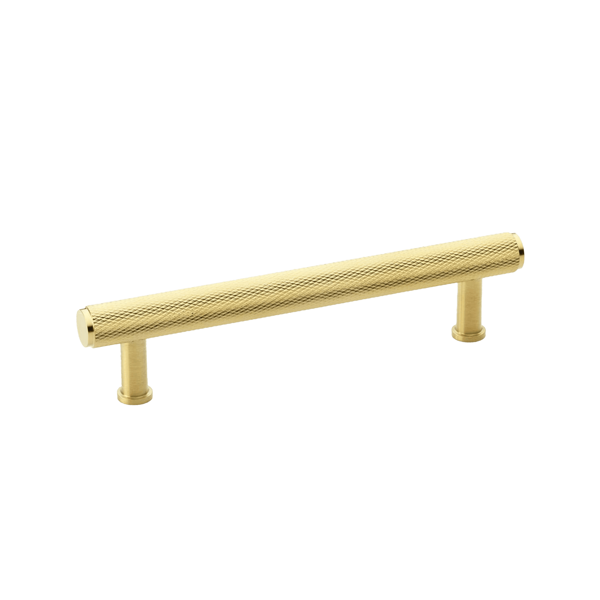 Knurled Polished Brass Cabinet Handle 
