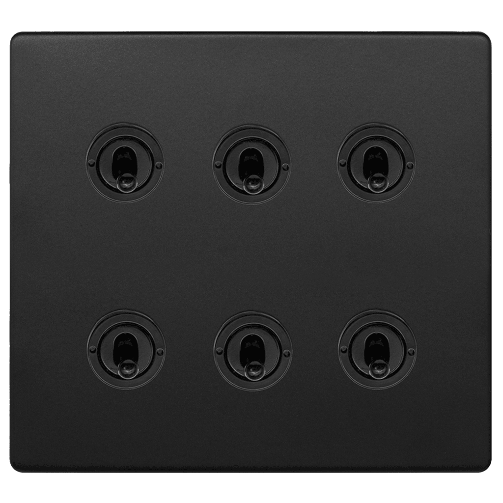 Matt Black 5, 6 & 8 Toggle Light Switch - Bilden Home & Hardware Market