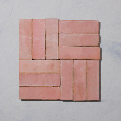 Pale Pink Rectangular Bejmat Tile - Bilden Home & Hardware Market