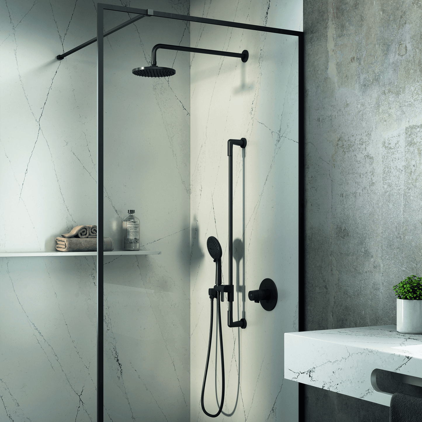 Parabola Shower Kit with Overhead Shower - Bilden Home & Hardware Market