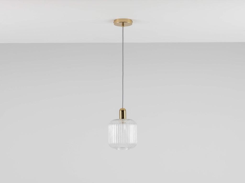 Ribbed Clear Glass Shade Ceiling Light - Bilden Home & Hardware Market