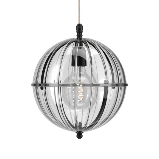 Ribbed Glass Globe Pendant Light Grafton - Bilden Home & Hardware Market