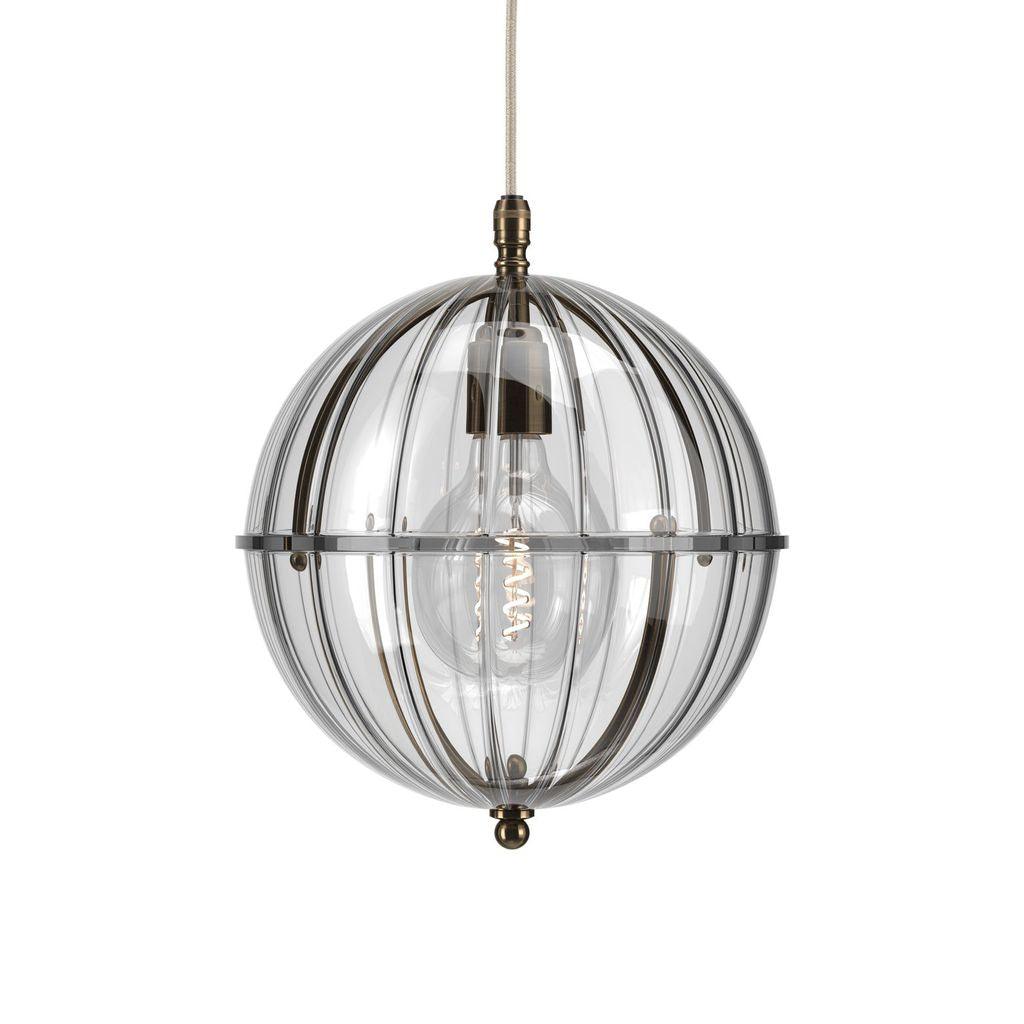 Ribbed Glass Globe Pendant Light Grafton - Bilden Home & Hardware Market