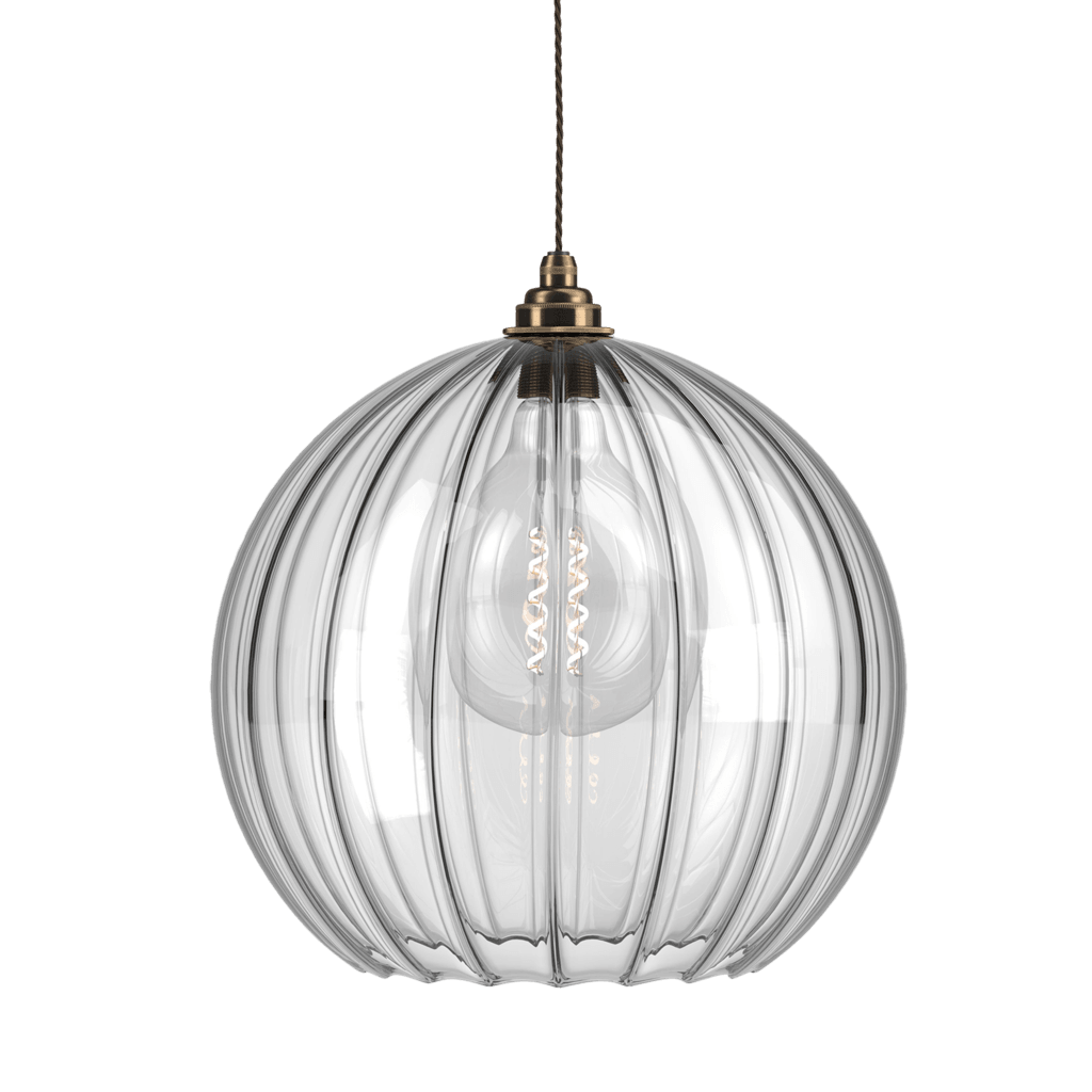 Ribbed Glass Globe Pendant Light Hereford - Bilden Home & Hardware Market