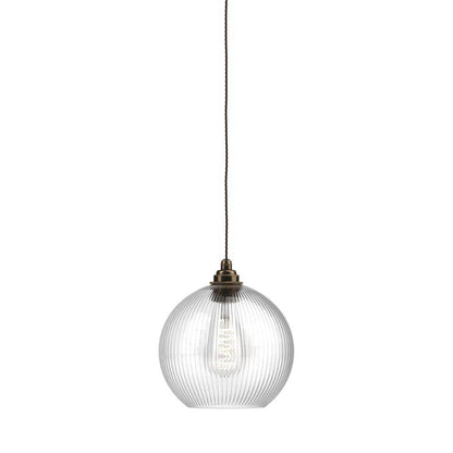 Skinny Ribbed Glass Globe Pendant Light - Bilden Home & Hardware Market