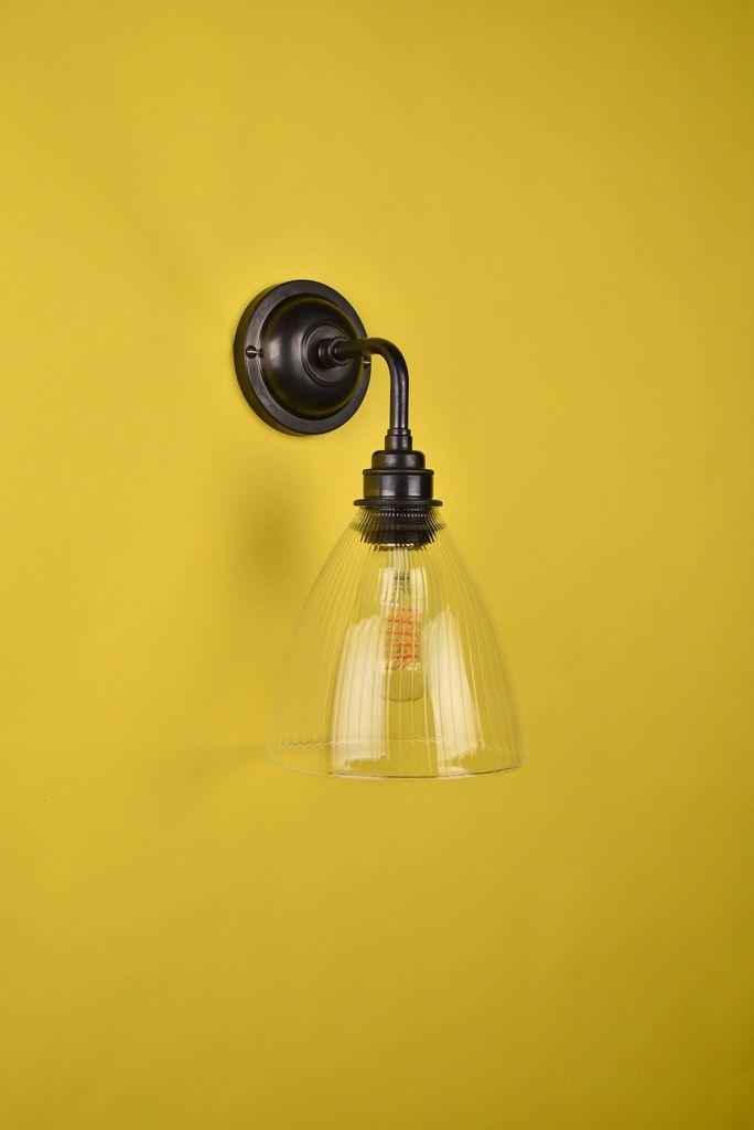 Skinny Ribbed Glass Wall Light Ledbury - Bilden Home & Hardware Market