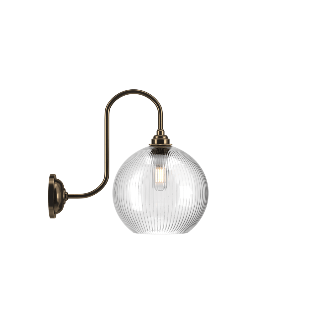 Swan Neck Etched Glass Wall Light Hereford - Bilden Home & Hardware Market