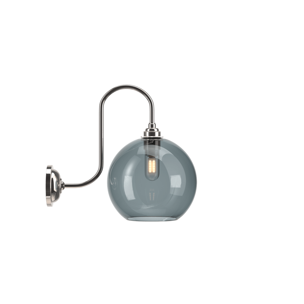 Swan Neck Smoked Glass Wall Light Hereford - Bilden Home & Hardware Market