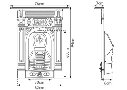 Victorian Small Cast Iron Combination Fireplace - Bilden Home & Hardware Market