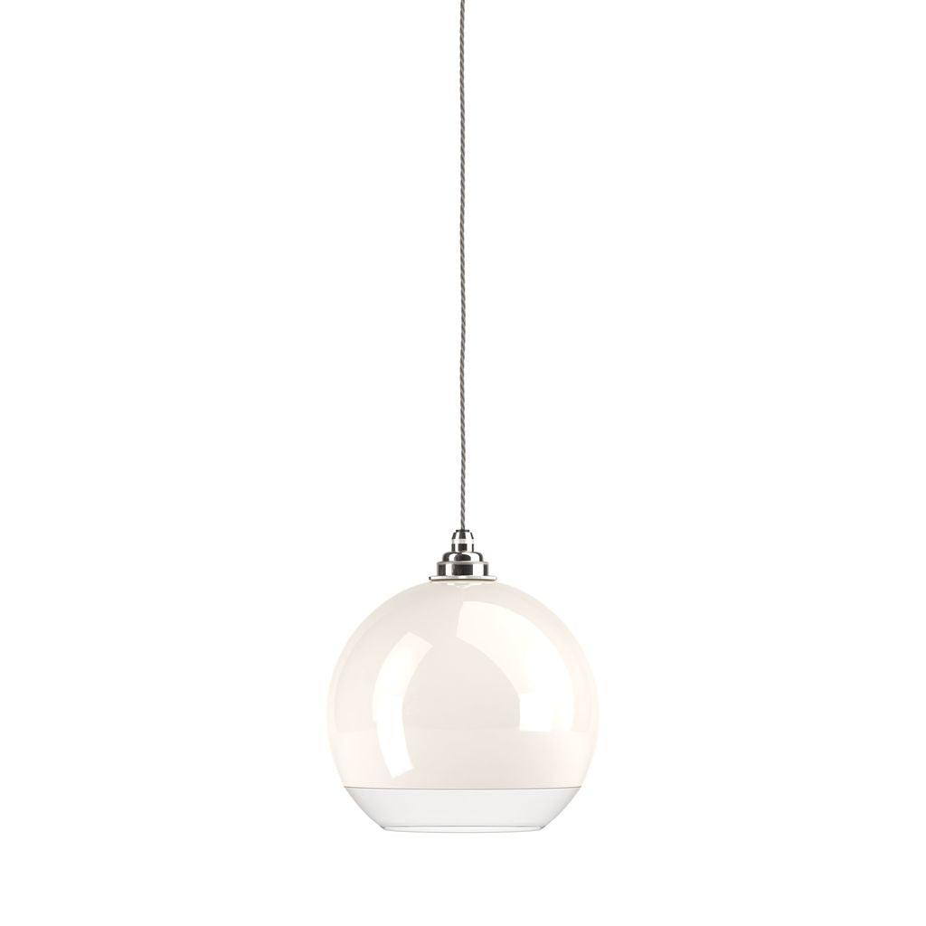 White Glass Globe Pendant Light Hereford - Bilden Home & Hardware Market