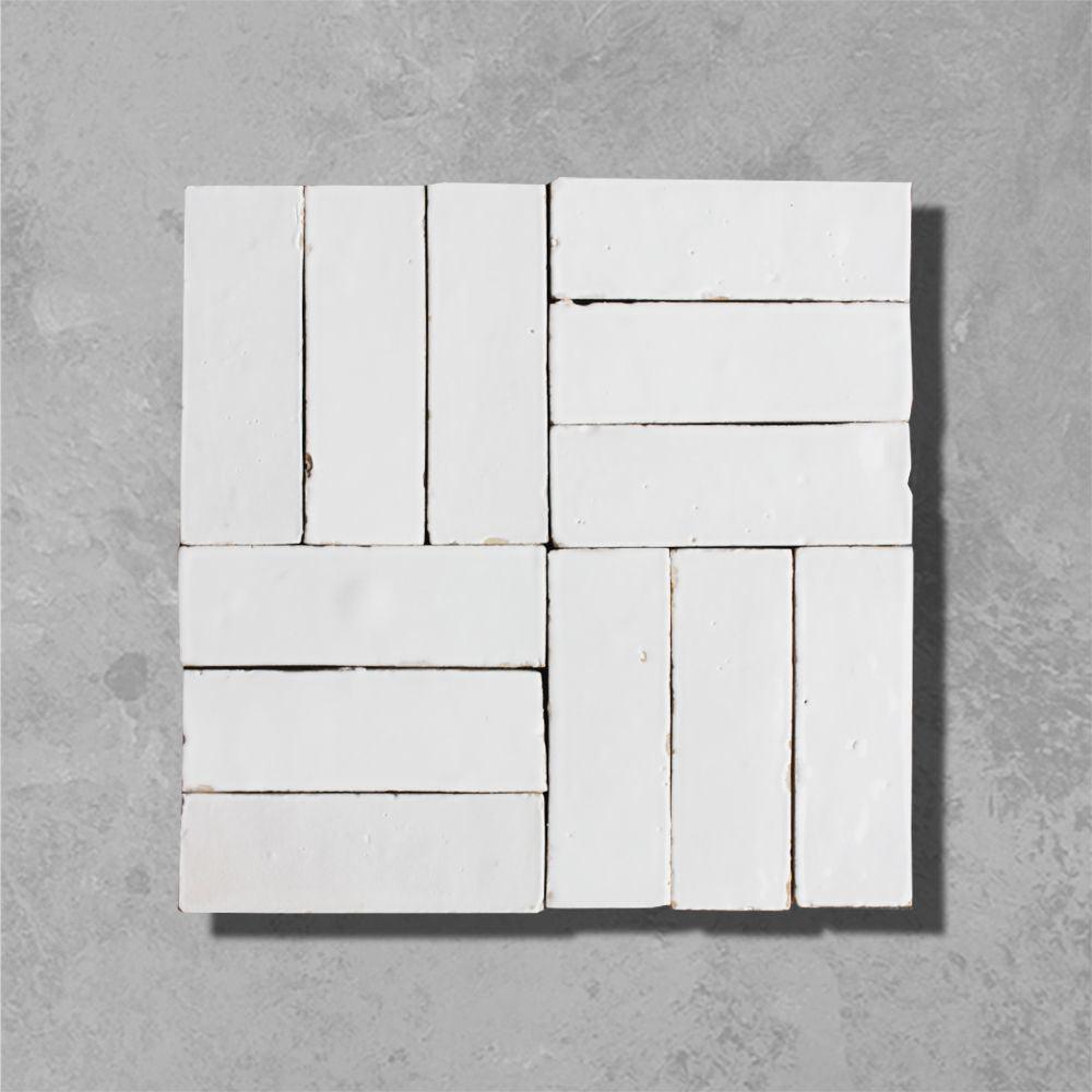 White Rectangular Bejmat Tile - Bilden Home & Hardware Market